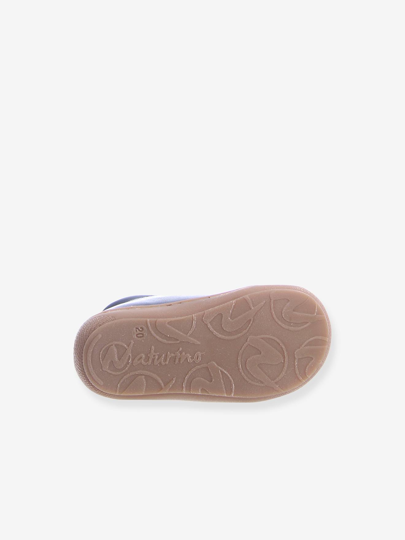 Sapatinhos de bebê Cocoon Velours NATURINO® First Steps, bege médio, lisos