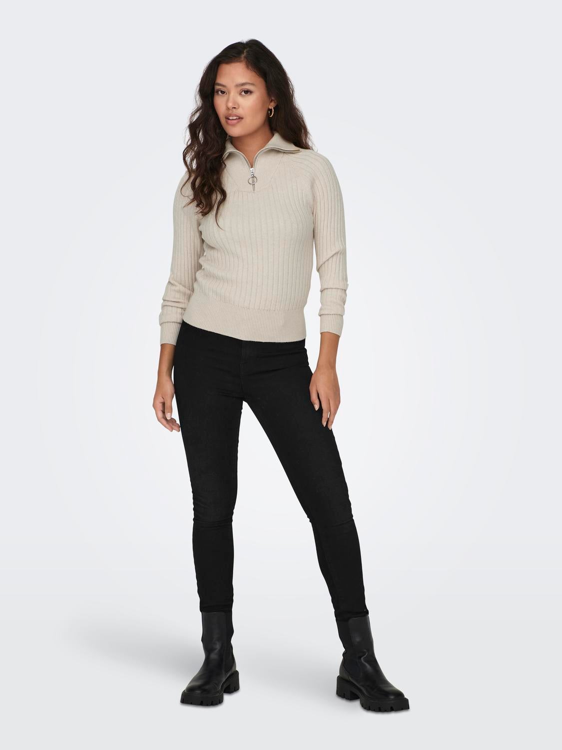 JDYMAGDA Strickpullover Cement