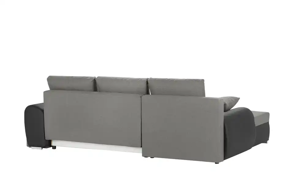 Ecksofa Emma links Schwarz, Hellgrau