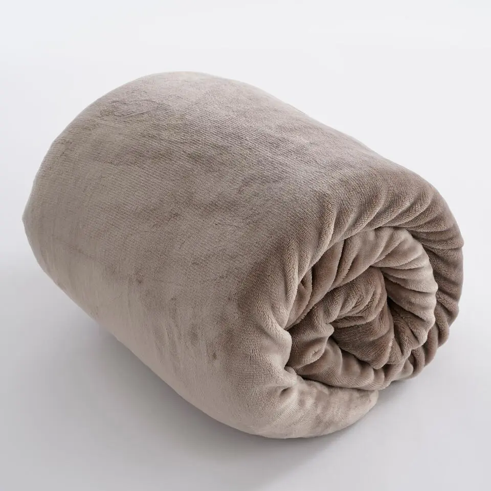 Mica Decorations Mardy Fleece Plaid - L200 x B150 cm - Beige