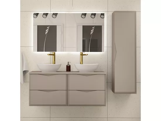 Meuble double vasque 120cm Ellie Cachemire