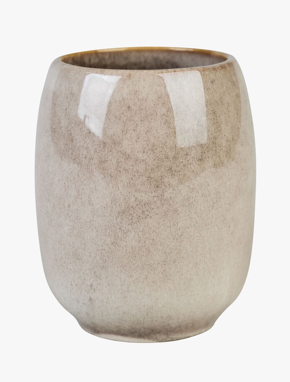 Tannbørsteholder beige - 7,7x7,7x9,8 cm
