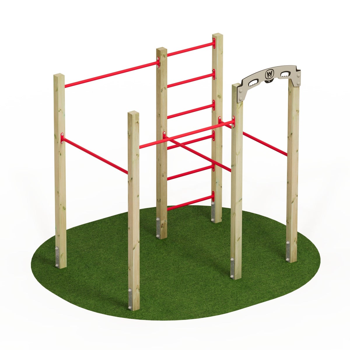WICKEY FIT Base 615 – outdoor fitnesstoestel – rood