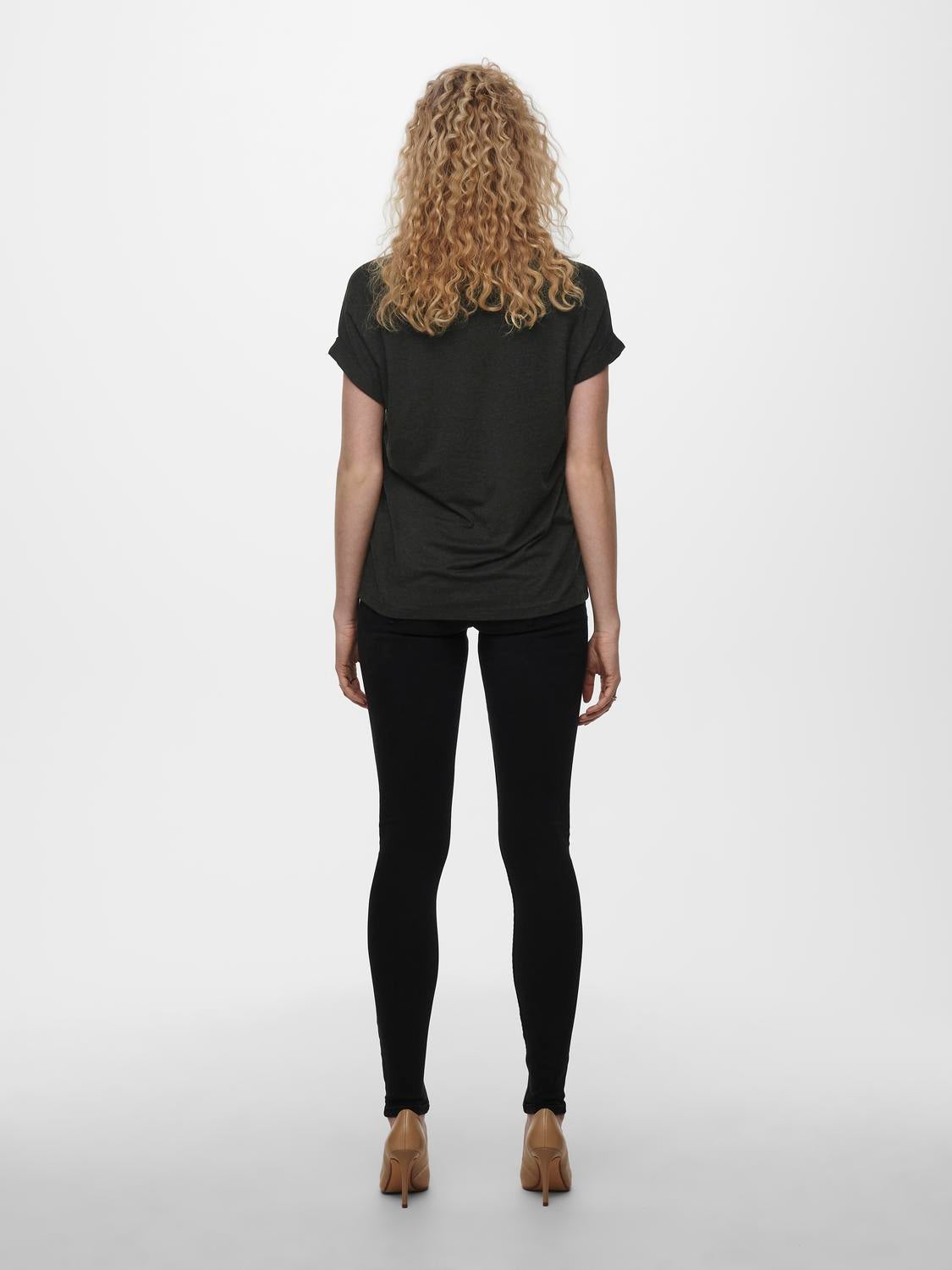 ONLMOSTER Top Dark Grey Melange