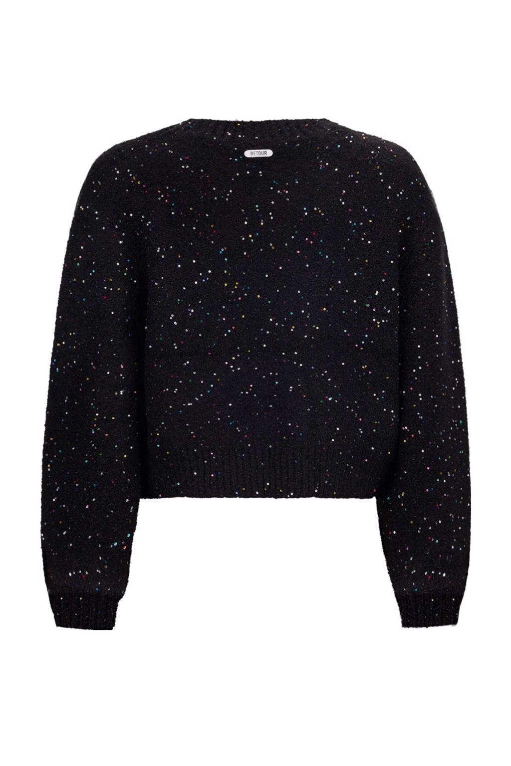 Retour Jeans gebreide trui zwart glitter