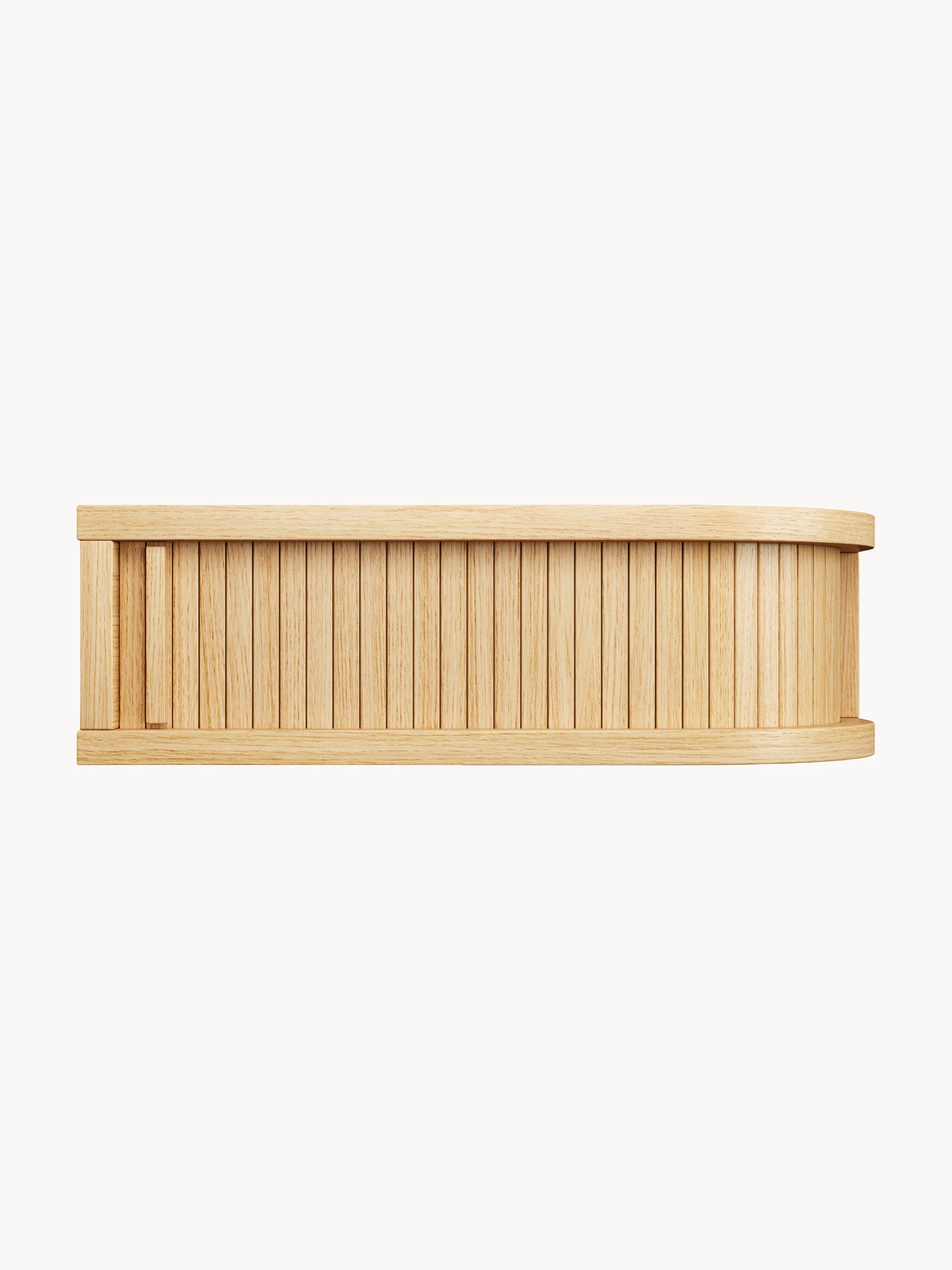 Houten wandnachtkastje Farsta Tambour met lade