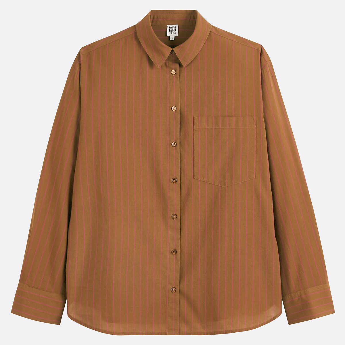 COLEÇÃO LA REDOUTE<br>Camisa listrada folgada com mangas compridas