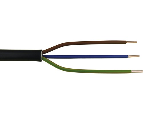 Ondergrondse kabel NYY-J 3x10mm² zwart, verkocht per meter