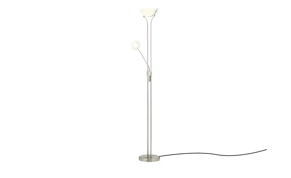 KHG LED Fluter 2-flammig matt, edelstahlfarben, silberfarben