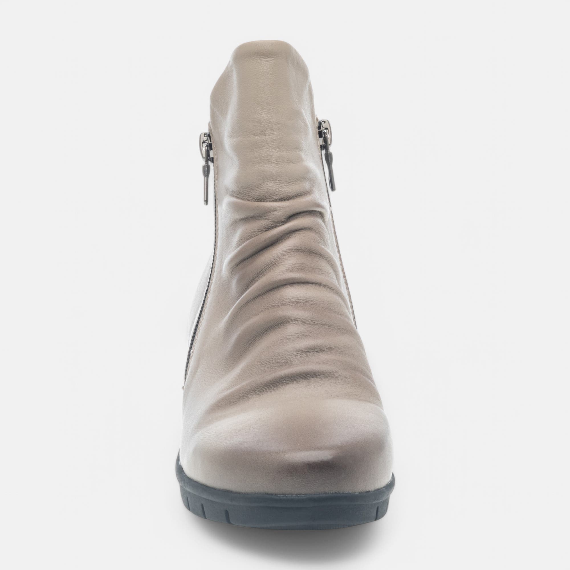 Boots Femme en cuir taupe