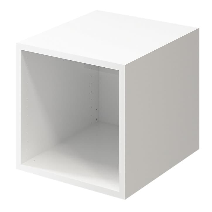 Table de chevet blanche 2 tiroirs GoodHome Atomia H. 37,5 x L. 37,5 x P. 45 cm