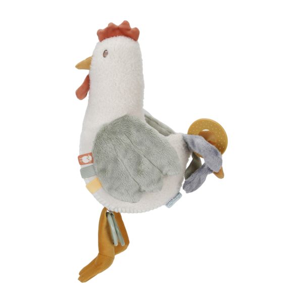 Little Dutch Little Farm Kip Activiteitenknuffel - 25 cm