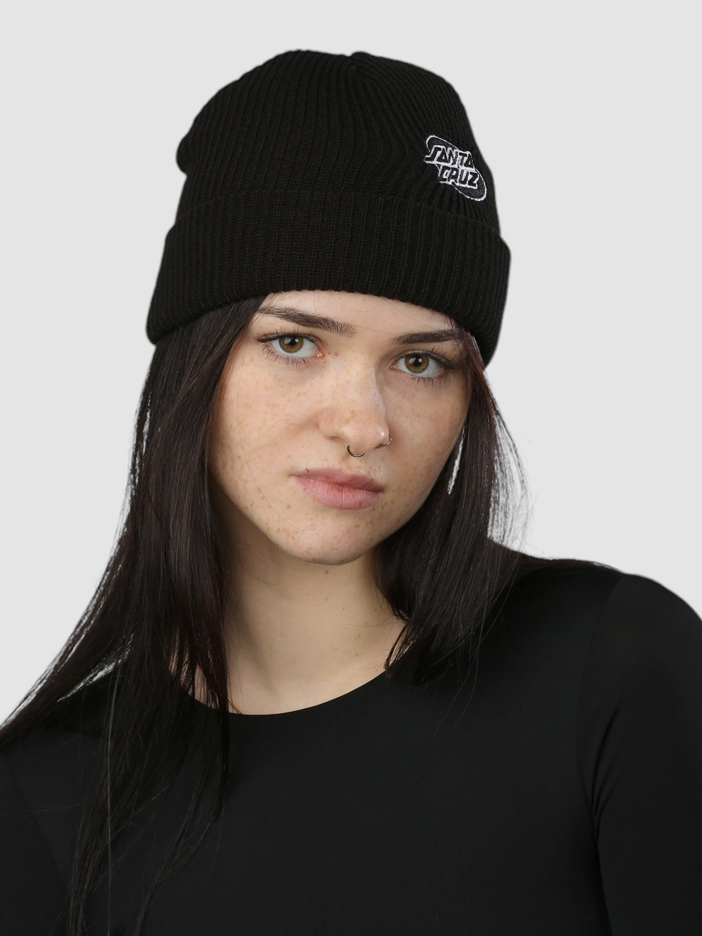 Santa Cruz Mono Lined Oval Dot Beanie black