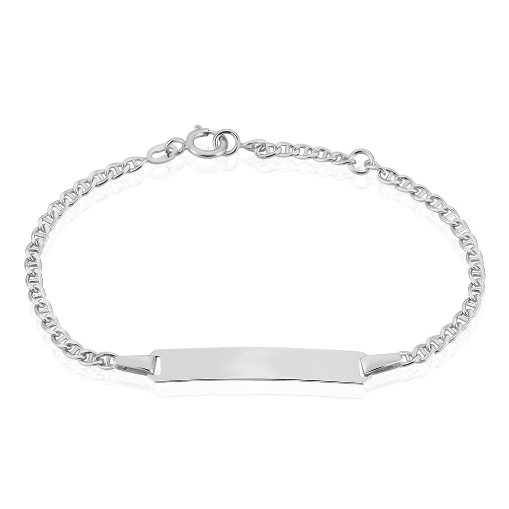 Bracelet Identite Bebe Or Blanc Faniela