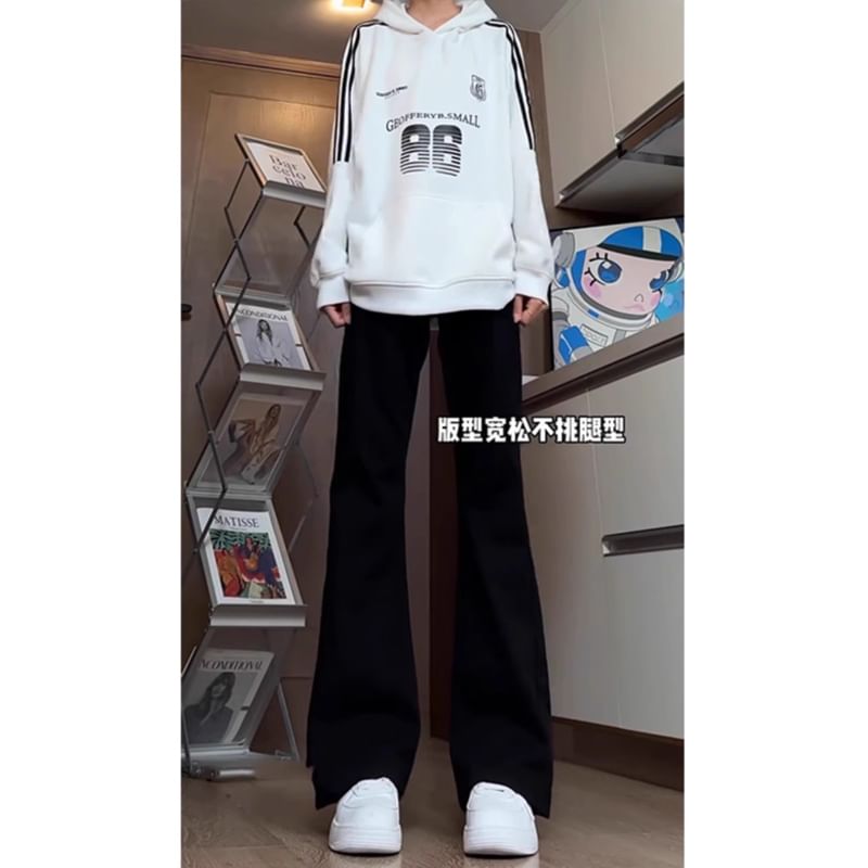 Kimeya - Mid Rise Plain Flared Jeans