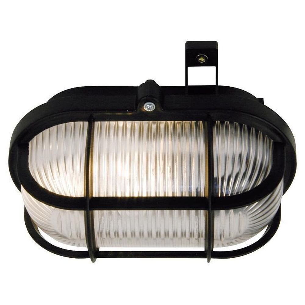 Skot wand- en plafondlamp, zwart ovaal, E27