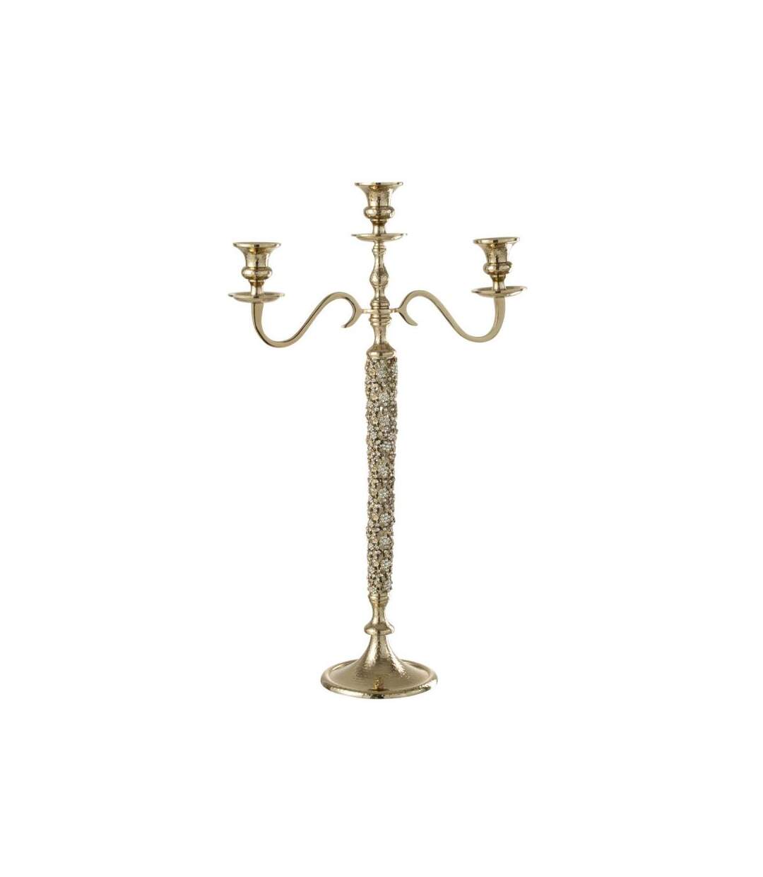 Paris Prix - Chandelier 3 Bras Design vallee 65cm Or