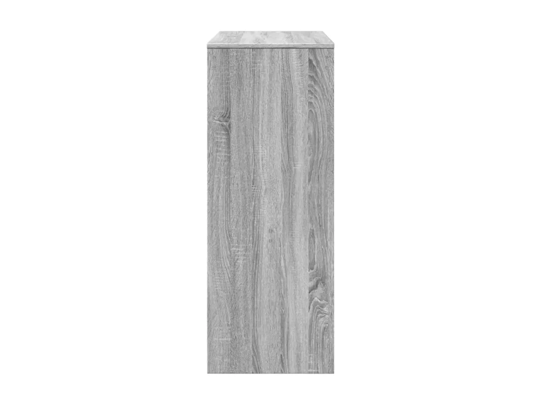 Table de bar avec étagères sonoma gris bois d'ingénierie