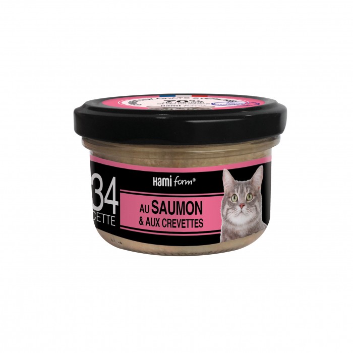Les cuisinés pour chat - Pâtées au Saumon - Lot de 8 x 80 g