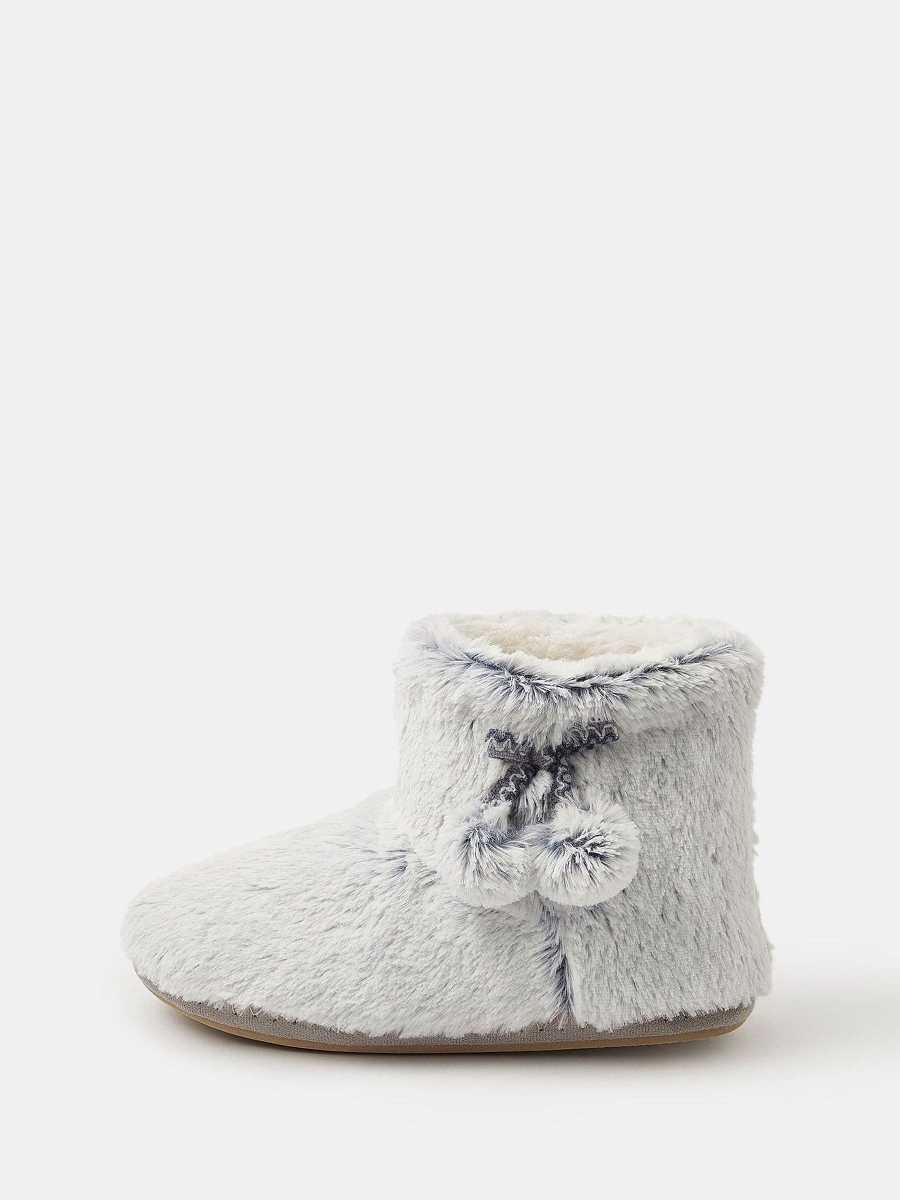 Accessorize Super Soft Pom Pom Slipper Boots