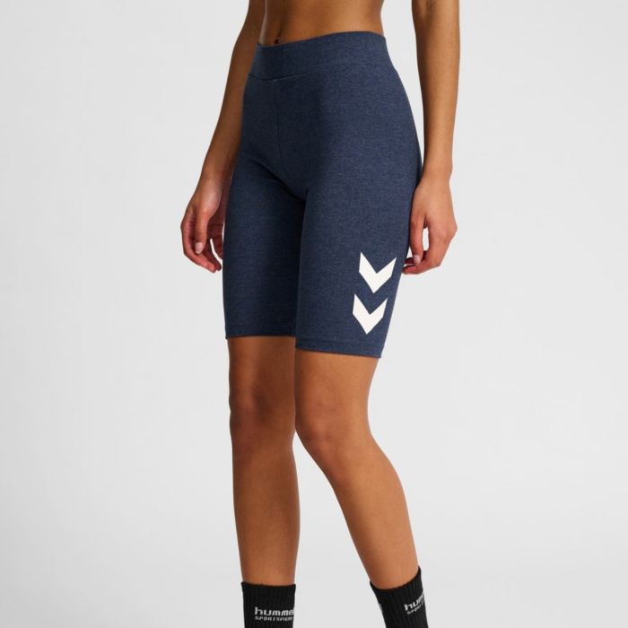 Hummel Dame Korte tights Pulse Logo MW Short Tight Blå