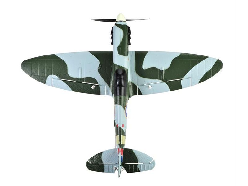 TOP-RC Warbird Mini Spitfire 450 mm, Grau, RTF Kleines 4-Kanal RC-Flugzeug mit Gyro