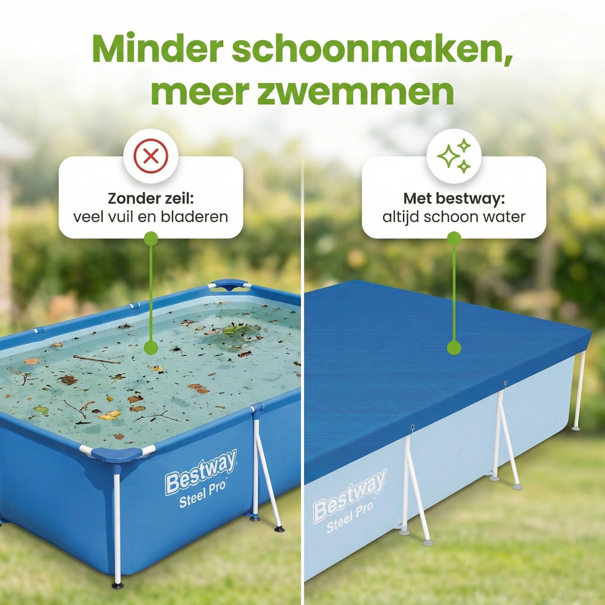 Bestway frame afdekzeil - 300 x 201 cm