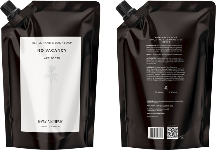 RAAW Alchemy Hand & Body Soap, No Vacancy Refill