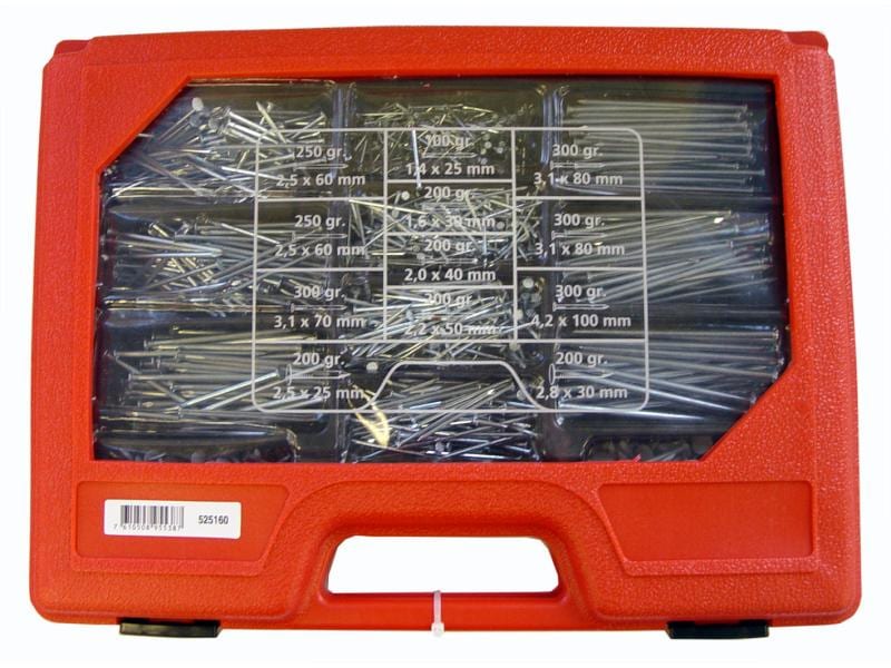 ferronorm Nägel-Sortiment Koffer 2.8 kg Nagel Sortiment Box