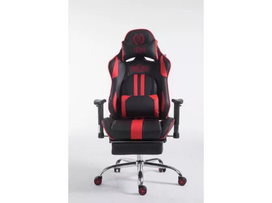 Chaise de bureau - Similicuir - Noir / Rouge - Limit
