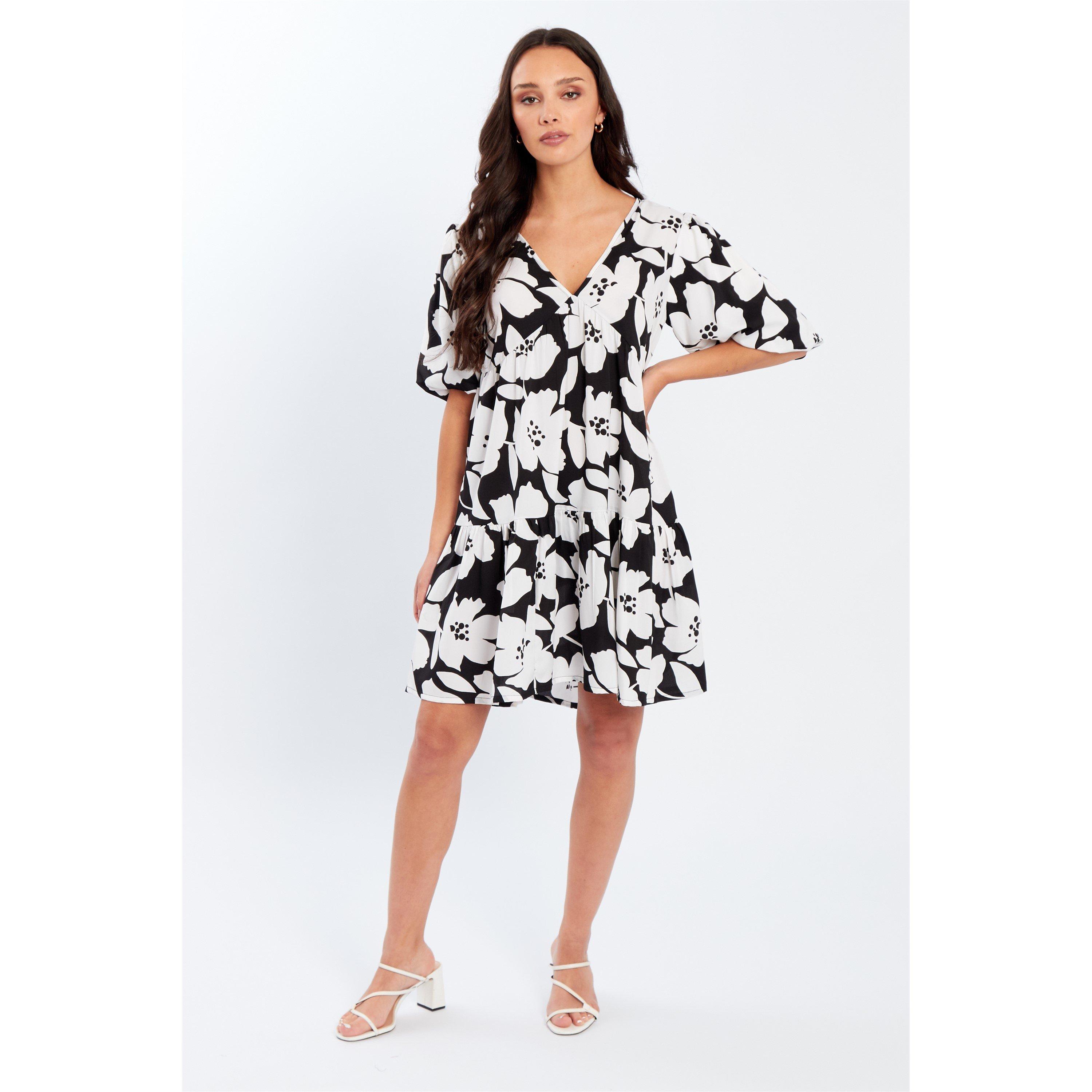 Be You V V Neck Smock Mini Dress