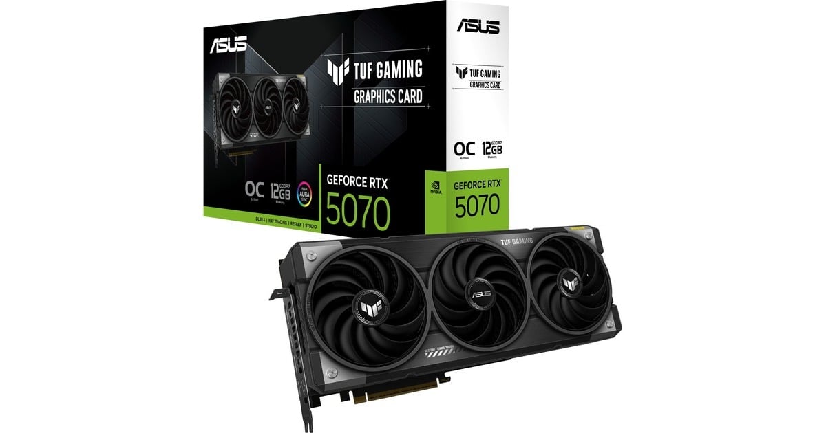 ASUSTUF Gaming GeForce RTX 5070 OC grafische kaart  (3x DisplayPort, 2x HDMI)
