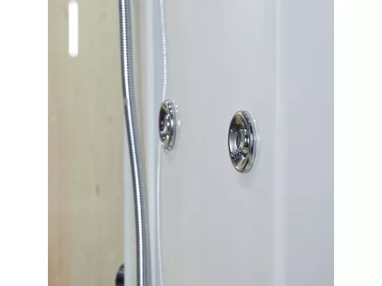 Combi Sauna Douche Hammam Boreal® SH180-G Blanc Gauche