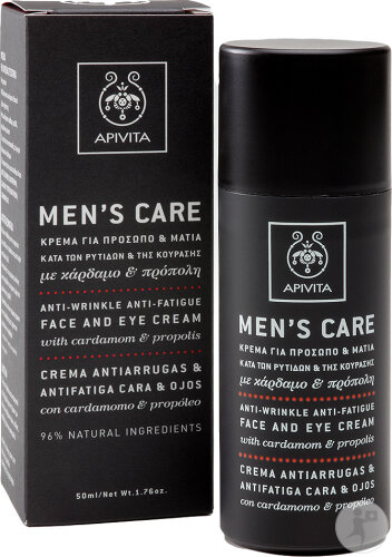 Apivita Men’s Care Crème Visage Et Yeux Anti-Rides Et Anti-Fatigue Flacon 50ml
