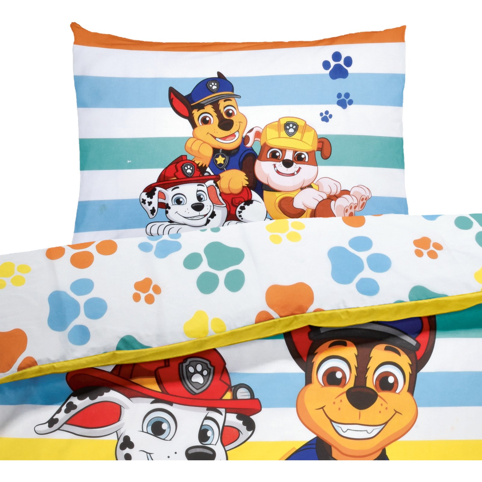 Bettwäsche Renforcé Paw Patrol grün-gelb