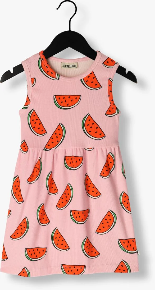 CARLIJNQ roze carlijnq maxi jurk watermelon - tanktop dress