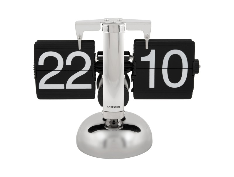 Table Clock Small Flip KA5955BK Black