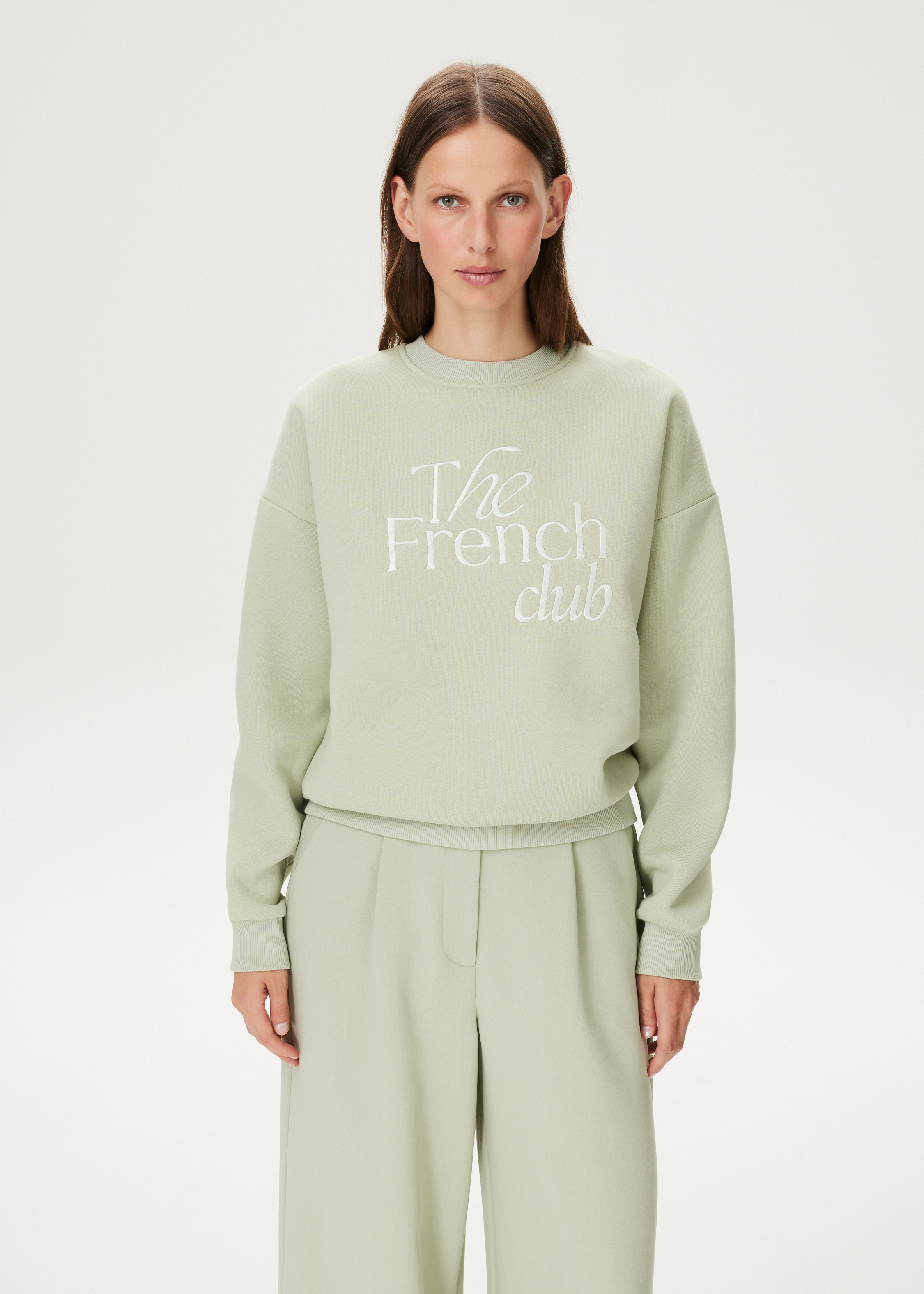 Sweater met geborduurde tekst