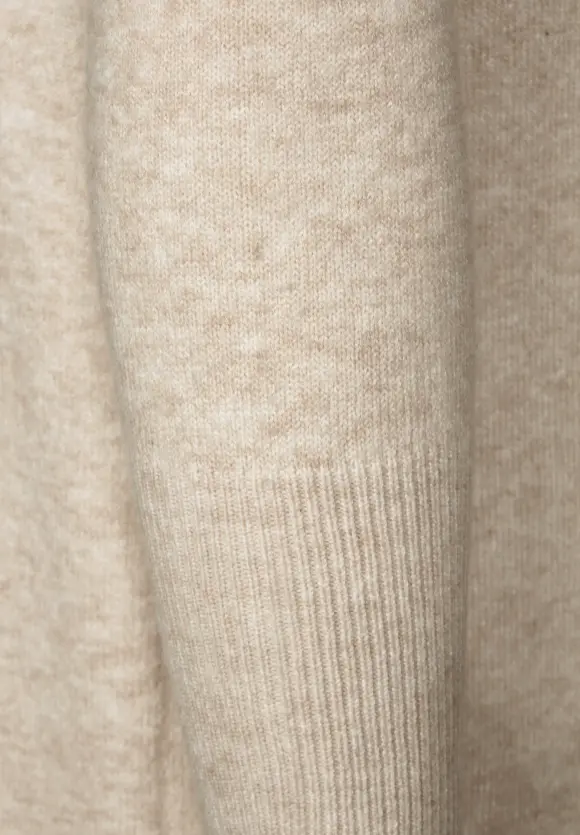 Strickkleid mit Rollkragen - spring sand melange