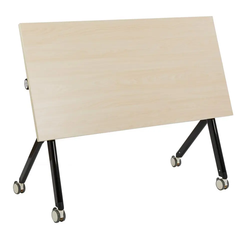 BENDI - Bureau verstelbaar - Lichtbruin/Zwart - 120 x 60 cm - Metaal