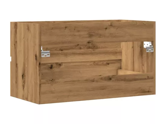 Armoire d'évier chêne artisanal 90x38,5x45 cm bois d'ingénierie