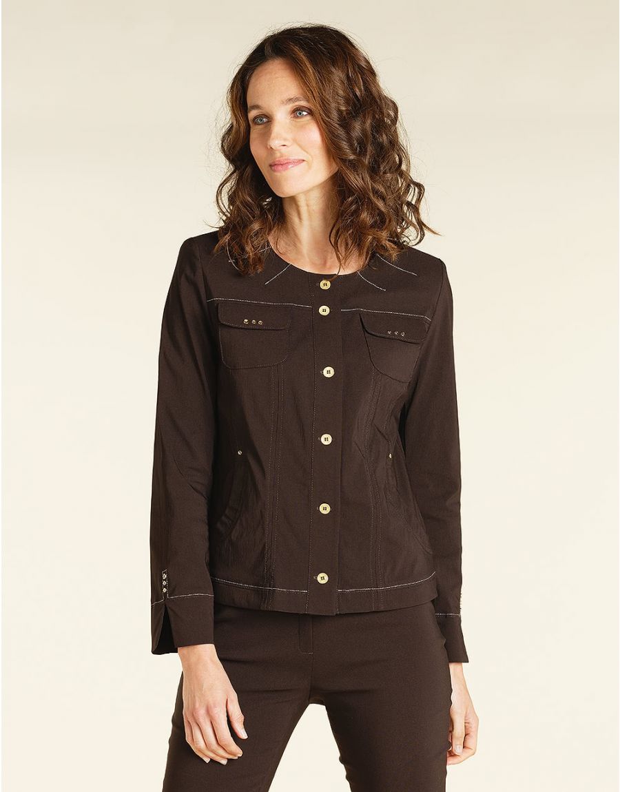Veste droite marron