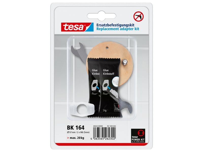 tesa Power.Kit-Adapter BK164 Selbstklebender Power-Kit-Adapter