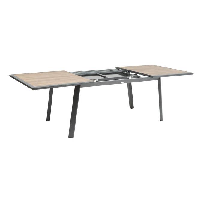 Table de jardin extensible rectangulaire PAVANE Truffe / Graphite