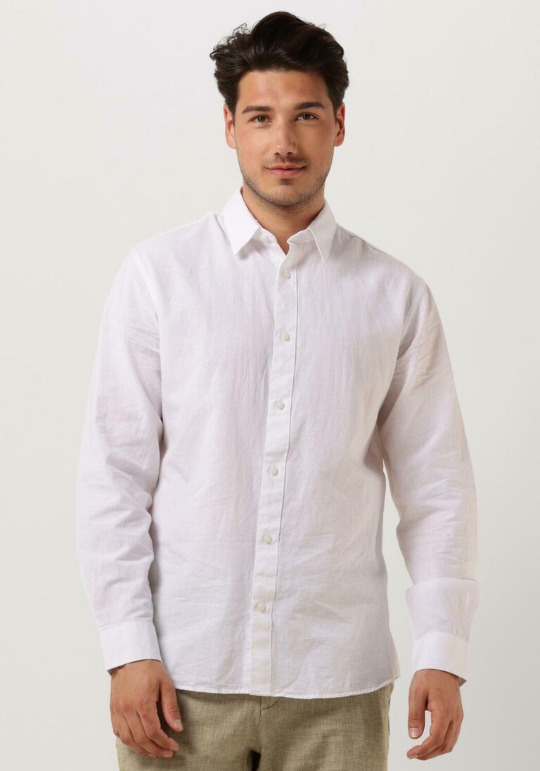 SELECTED HOMME witte selected homme klassiek overhemd slhslimnew-linen shirts ls classic w