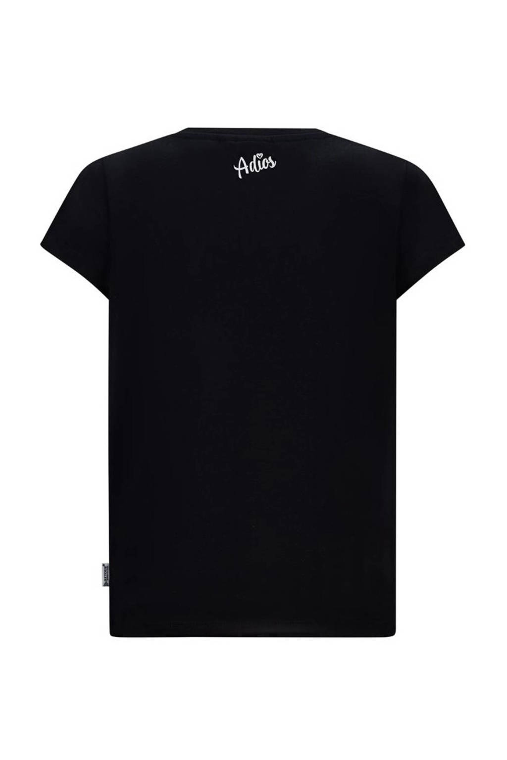 Retour Jeans T-shirt Bondy met printopdruk zwart
