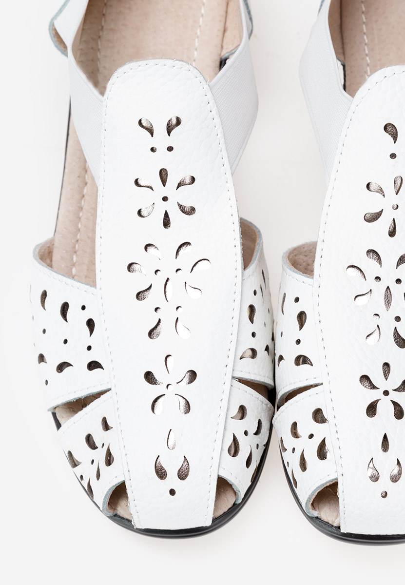 Sandales en cuir femme blanches Melona