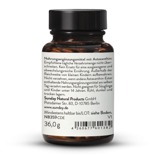 Sunday Natural Products  ASTAXANTHIN 8 mg Kapseln Astafit ®