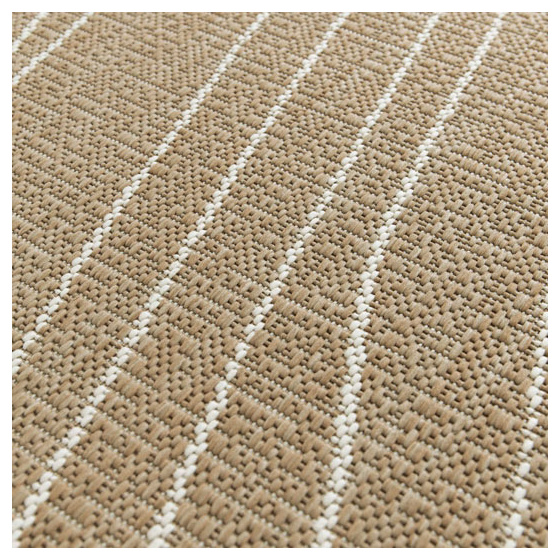 Tapis d'intérieur ou d'extérieur - riviera - beige et crème - 160 x 230 cm
