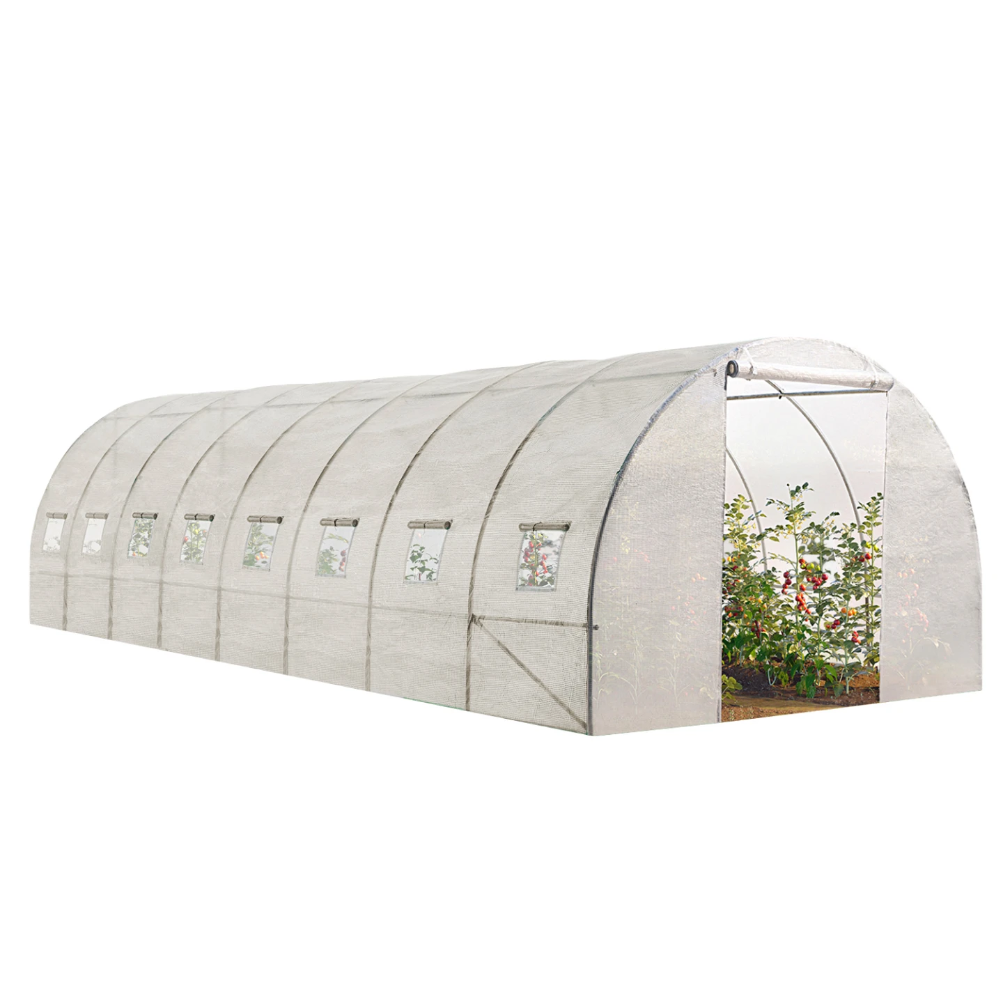 Bâche de rechange 130 gr/m² pour serre tunnel 24m² blanche DES ANDES